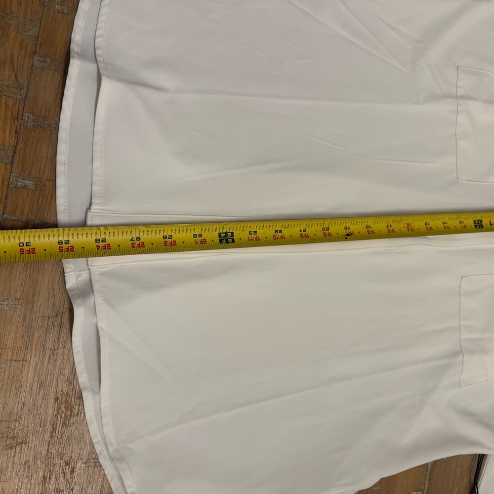 Jofit White Collarless V-Neck Active Snap Tunic - Picture 10 of 10